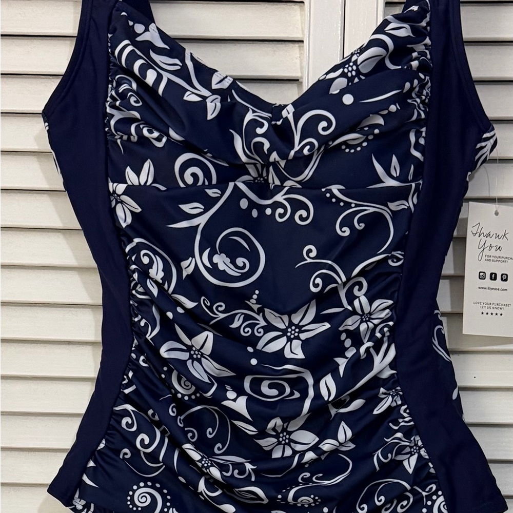 Navy Floral Women's Swimsuit